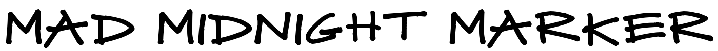 Mad Midnight Marker Font Image
