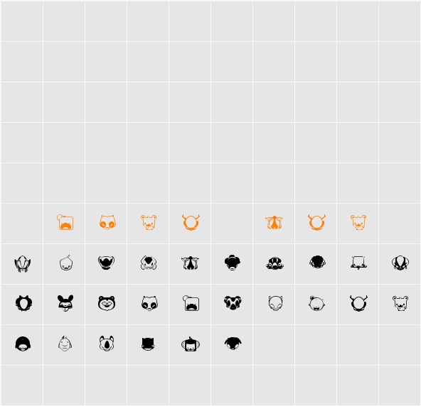 Pictoserie 6 Character Map