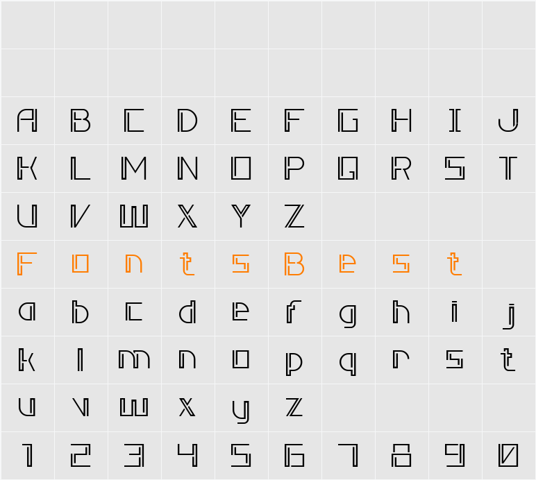 Double Line 7 Character Map