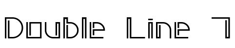 Double Line 7 Font Image