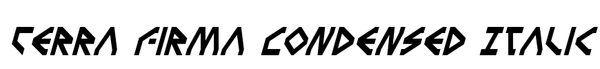 Terra Firma Condensed Italic Font Image