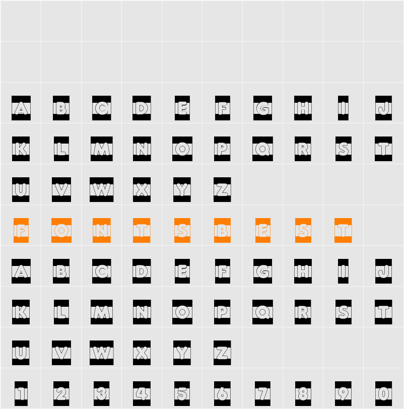 a_RunderCmB&W Character Map