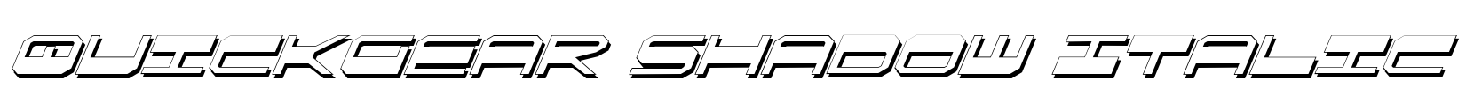 QuickGear Shadow Italic Font Image