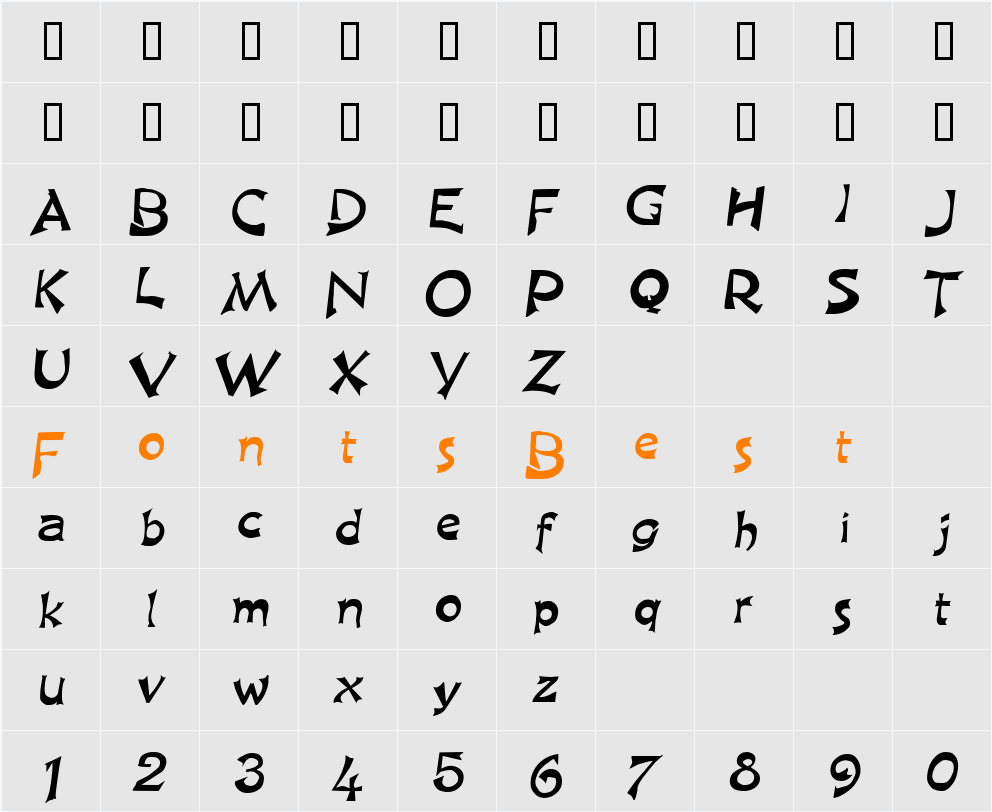 King Arthur Special Character Map