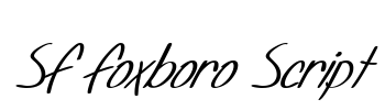 SF Foxboro Script Font Image