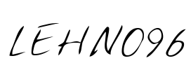 LEHN096 Font Image
