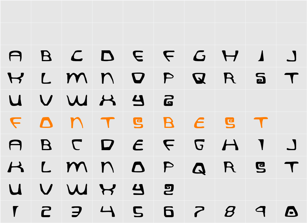 Quatl Expanded Character Map