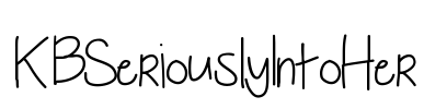 KBSeriouslyIntoHer Font Image