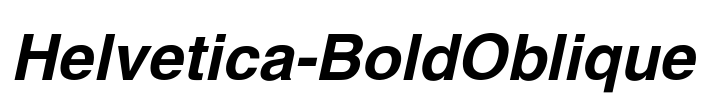 Helvetica-BoldOblique Font Image