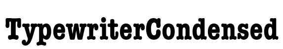 TypewriterCondensed Font Image