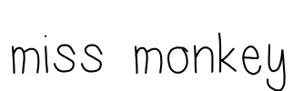 miss monkey Font Image
