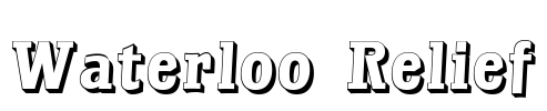 Waterloo Relief Font Image