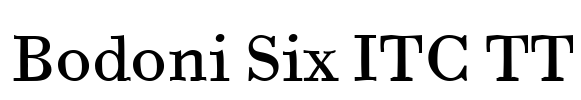 Bodoni Six ITC TT Font Image