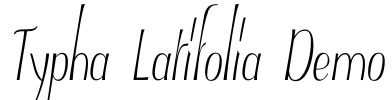 Typha Latifolia Demo Font Image
