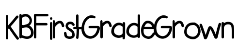 KBFirstGradeGrown Font Image