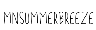 MNSUMMERBREEZE Font Image