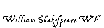 William Shakespeare WF Font Image