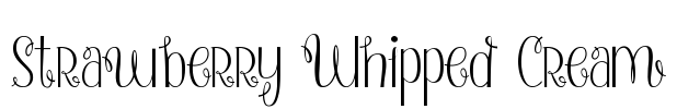 Strawberry Whipped Cream Font Image