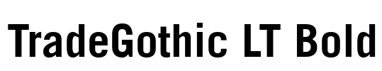 TradeGothic LT Bold