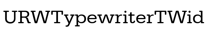 URWTypewriterTWid Font Image