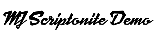 MJ Scriptonite Demo Font Image