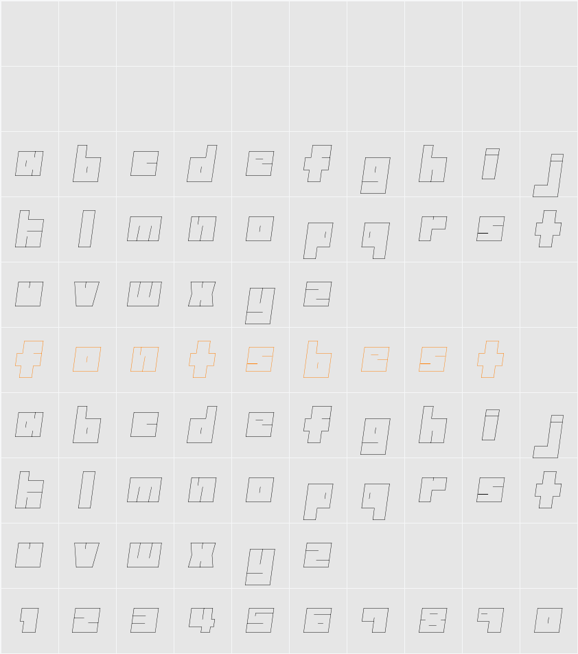 freeze Character Map