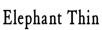Elephant Thin Font Image
