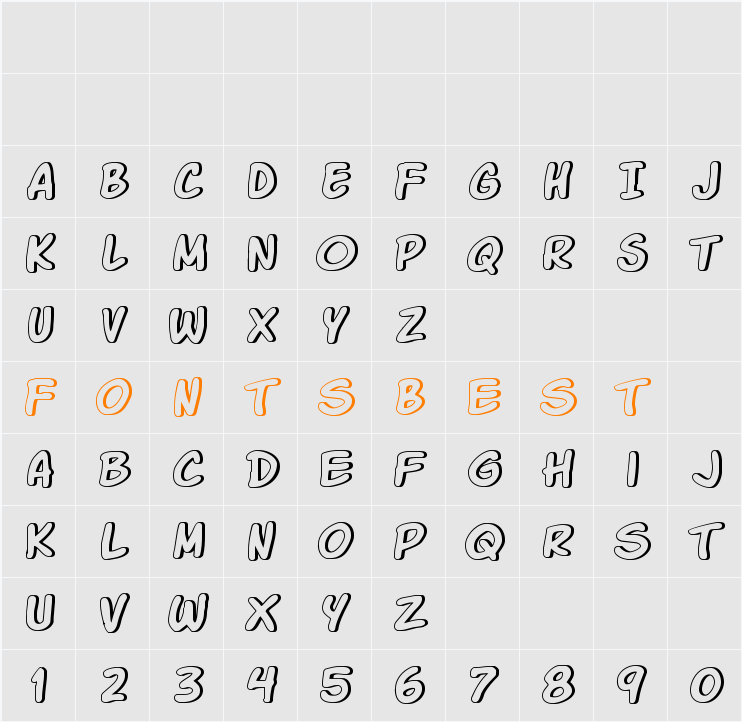 Komika Glaze Character Map