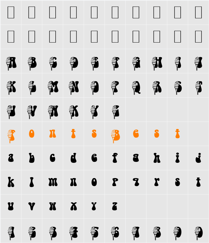 Torch Becker Character Map