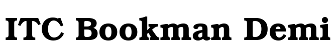 ITC Bookman Demi Font Image