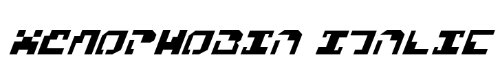 Xenophobia Italic Font Image