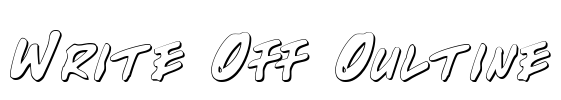 Write Off Oultine Font Image