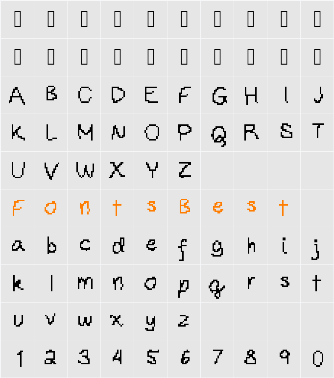 Eggmode Character Map