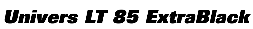 Univers LT 85 ExtraBlack