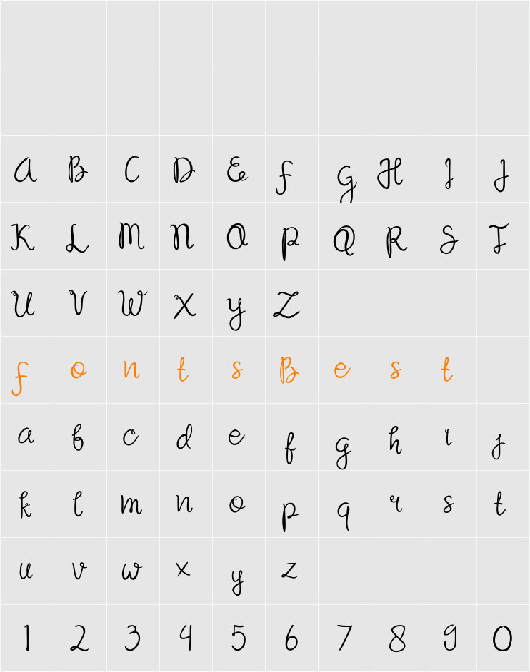 Sandat Character Map