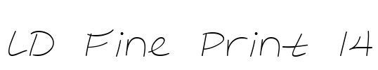 LD Fine Print 14 Font Image