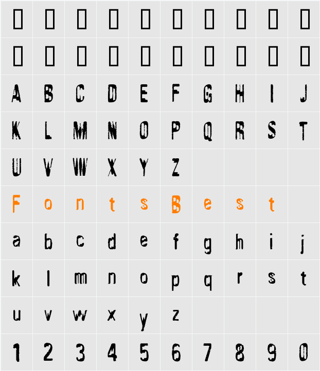 Twoface ICG Character Map