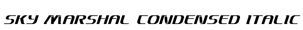 Sky Marshal Condensed Italic Font Image
