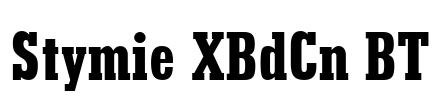 Stymie XBdCn BT Font Image