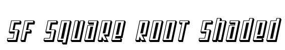 SF Square Root Shaded Font Image