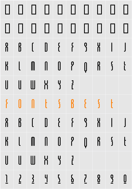 Gen3000 Character Map