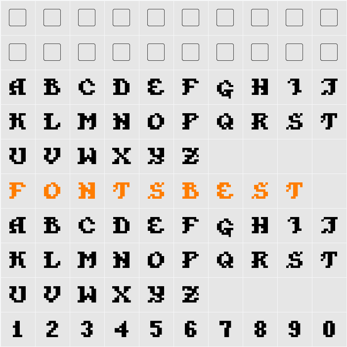 Pixel Takhisis Character Map