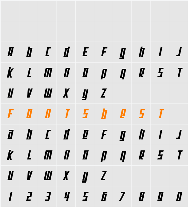 SF Square Root Character Map