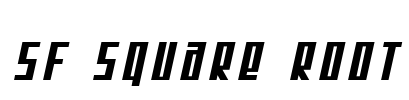 SF Square Root Font Image
