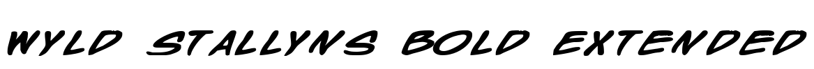 Wyld Stallyns Bold Extended Font Image