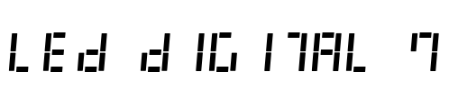 LED Digital 7 Font Image