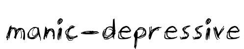 manic-depressive Font Image