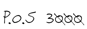 P.O.S 3000 Font Image