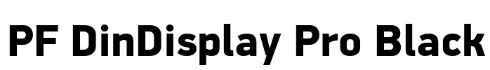 PF DinDisplay Pro Black Font Image