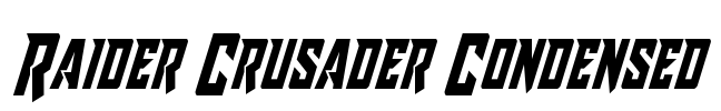 Raider Crusader Condensed Font Image